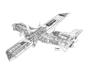 Britten Norman Trislander Cutaway Drawing