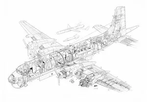 Military Aviation 1946-Present Cutaways Gallery: Canadair CL-28 Argus Cutaway Drawing