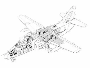 Military Aviation 1946-Present Cutaways Gallery: Canadair Regional Jet Cutaway Drawing