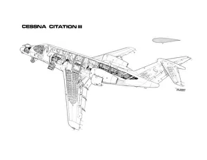 Cessna Citation III Cutaway Drawing