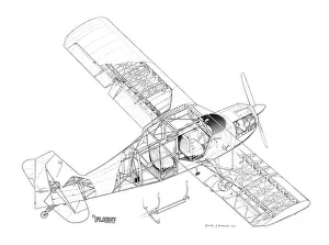 General Aviation Cutaways Collection: Champion Citabria Cutaway Drawing
