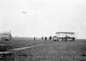 Claude Grahame-White flying Henry Farman