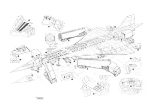 Concorde Ground Handling Cutaway Drawing