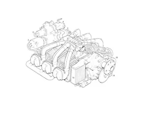 Aeroengines - Piston Cutaways Gallery: Continental Tiara Overview Cutaway Drawing