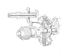Aeroengines - Piston Cutaways Gallery: Continental Tiara Prop Cutaway Drawing