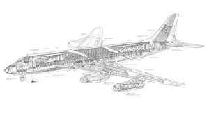 Convair CV-880 Cutaway Drawing