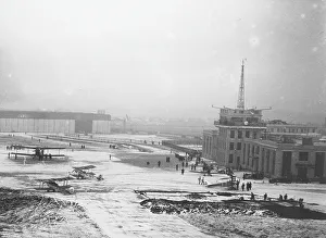 Croydon Airport in snow