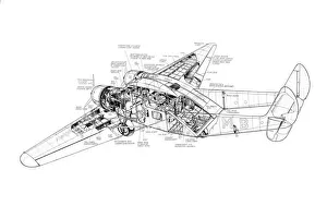 Cunliffe-Owen Flying Wing Cutaway Drawing