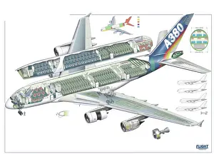 Cutaway Posters, Civil Aviation 1949 Present Cutaways, 380HR