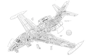 Dassault Falcon 10 Cutaway Drawing