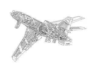 Dassault Falcon 50 Cutaway Drawing