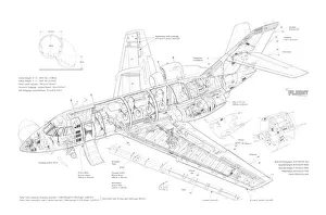 Dassault Fan Jet Falcon Cutaway Drawing