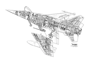 Dassault Mirage F1 Cutaway Drawing