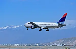 Delta Boeing 767-300 (332) landing at Salt Lake City Airport, Utah, USA