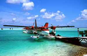 DH Twin Otter Maldivian Air Taxi at Male Airport for inter-island transfers