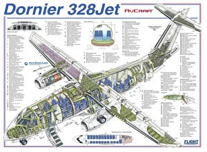 General Aviation Cutaways Gallery: Dornier 328Jet Cutaway Poster