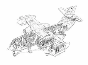 Experimental Aircraft Cutaways Gallery: Dornier Do-31-E3 Cutaway Drawing