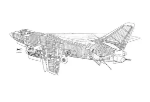 Douglas A3 Skywarrior Cutaway Drawing