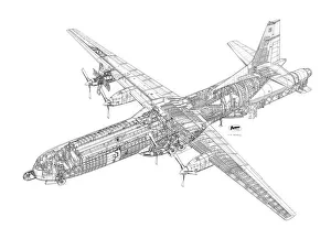 Douglas C-133 Cargomaster Cutaway Drawing