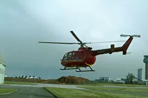 East Midlands Air Ambulance taking-off
