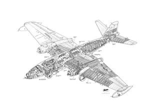 English Electric Canberra B18 Cutaway Drawing