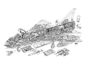 English Electric Lightning F-1A Cutaway Drawing