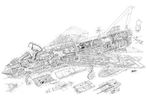 English Electric Thunderbird Cutaway Drawing