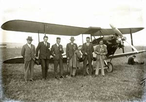 Flight Gallery: eoffrey de Havilland (3rd from right) and his team at Lympne air trials