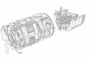 Images Dated 15th March 2011: ESA / ERNO Spacelab Cutaway Drawing