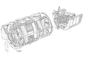 Images Dated 15th March 2011: ESA / ERNO Spacelab Cutaway Drawing