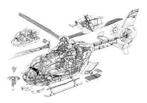 Eurocopter EC-135 Cutaway Drawing