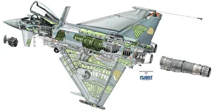 Military Aviation 1946-Present Cutaways Gallery: Eurofighter Typhoon Cutaway Drawing
