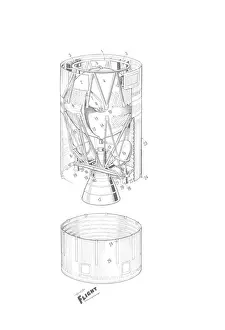 European Space Vechile Eldo Stage 2 Cutaway Drawing