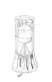 European Space Vechile Eldo Stage 3 Cutaway Drawing