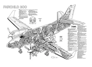 Fairchild 300 Metro Cutaway Poster