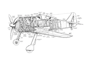 Focke-wulf FW 190A Cutaway Drawing