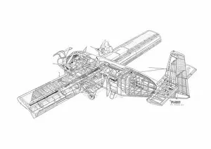 Military Aviation 1946-Present Cutaways Gallery: GAF N22 Nomad Cutaway Drawing