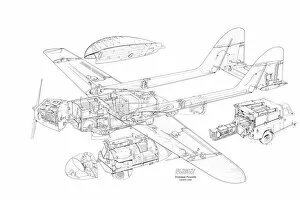 Unmanned Aerial Vehicles Collection: GEC Marconi Phoenix UAV Cutaway Drawing
