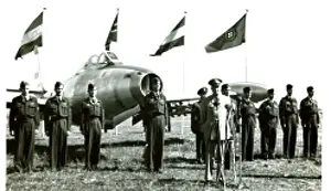 General Eissenhower addressing a presentation ceremony at NATO