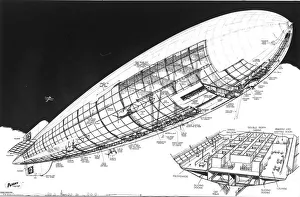 Graf Zeppelin LZ129 Cutaway Drawing