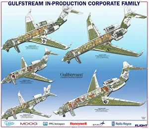 Modern Aircraft Gallery: Gulfstream Family Poster 16 Sept