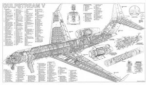 <b class=qtipBold><figcaption>Gulfstream GV Cutaway Poster</figcaption></b><br><em>© Flightglobal</em> Gulfstream GV Cutaway Poster