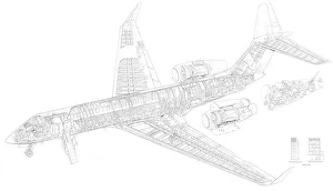 <b class=qtipBold><figcaption>Gulfstream V Cutaway Drawing</figcaption></b><br><em>© Flightglobal</em> Gulfstream V Cutaway Drawing