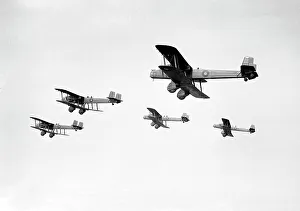 Handley Page, HP, Heyford, 10Sqn, RAF, Military, Historical, Bomber, 1935, 1930s, Formation, g-a side, UK, 3/4 rear
