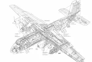 Images Dated 15th March 2011: Handley page Piston Herald Cutaway Drawing