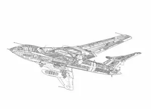 Military Aviation 1946-Present Cutaways Gallery: Handley Page Victor B1 Cutaway Drawing