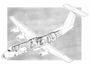 Military Aviation 1903-1945 Cutaways Gallery: De Havilland Canada Dash 7R Cutaway Drawing