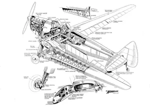 De Havilland DH94 Moth Minor Cutaway Drawing