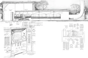 De Havilland Goblin test house Cutaway Drawing