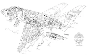 Hawker Siddeley 125 series 400 Cutaway Drawing